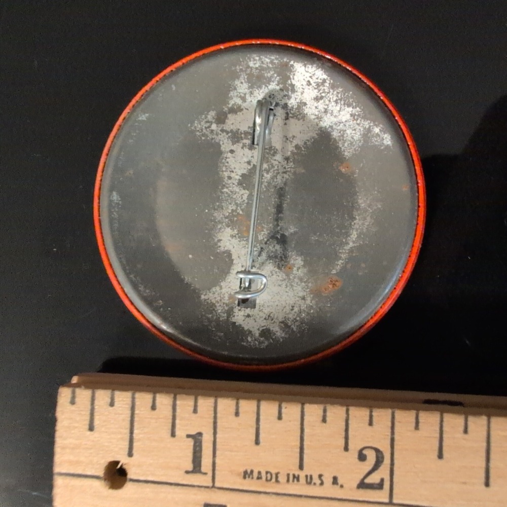 Auburn University National Engineers Week 1984 Vtg Pinback Button Orange Blue - Picture 2 of 2